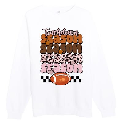 Touch Season Football Lover Cute Retro Premium Crewneck Sweatshirt