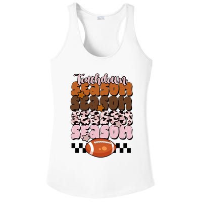 Touch Season Football Lover Cute Retro Ladies PosiCharge Competitor Racerback Tank