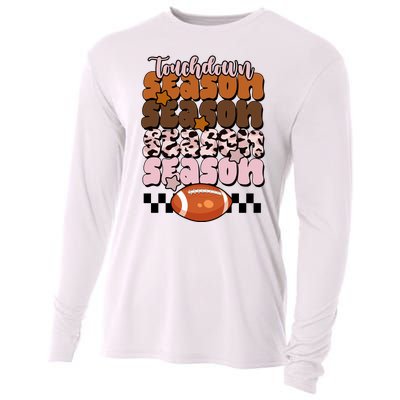 Touch Season Football Lover Cute Retro Cooling Performance Long Sleeve Crew