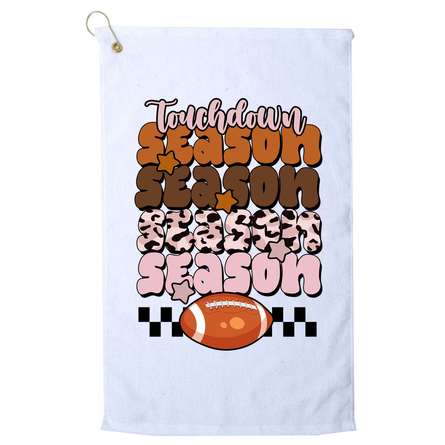 Touch Season Football Lover Cute Retro Golf Towel