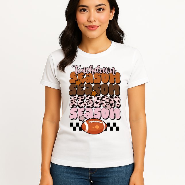 Touch Season Football Lover Cute Retro Womens T-Shirt