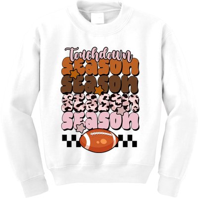 Touch Season Football Lover Cute Retro Kids Sweatshirt