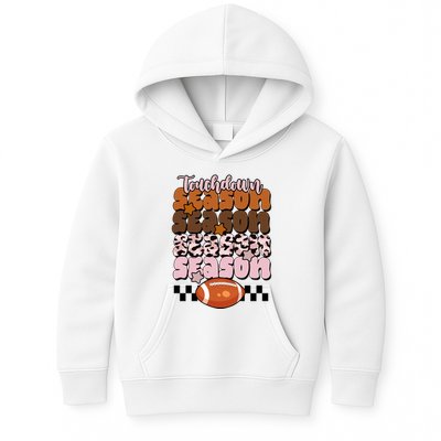 Touch Season Football Lover Cute Retro Kids Hoodie