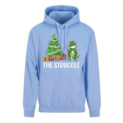 The Struggle Funny Christmas Dinosaur Xmas Tree Dino Lover Meaningful Gift Unisex Surf Hoodie