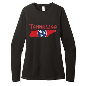 Tennessee State Flag 3 Star Flag Gift Statehood Day Womens CVC Long Sleeve Shirt