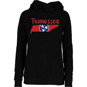 Tennessee State Flag 3 Star Flag Gift Statehood Day Womens Funnel Neck Pullover Hood