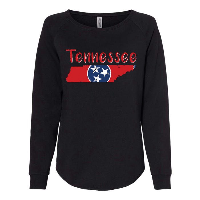 Tennessee State Flag 3 Star Flag Gift Statehood Day Womens California Wash Sweatshirt