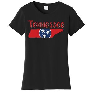 Tennessee State Flag 3 Star Flag Gift Statehood Day Women's T-Shirt