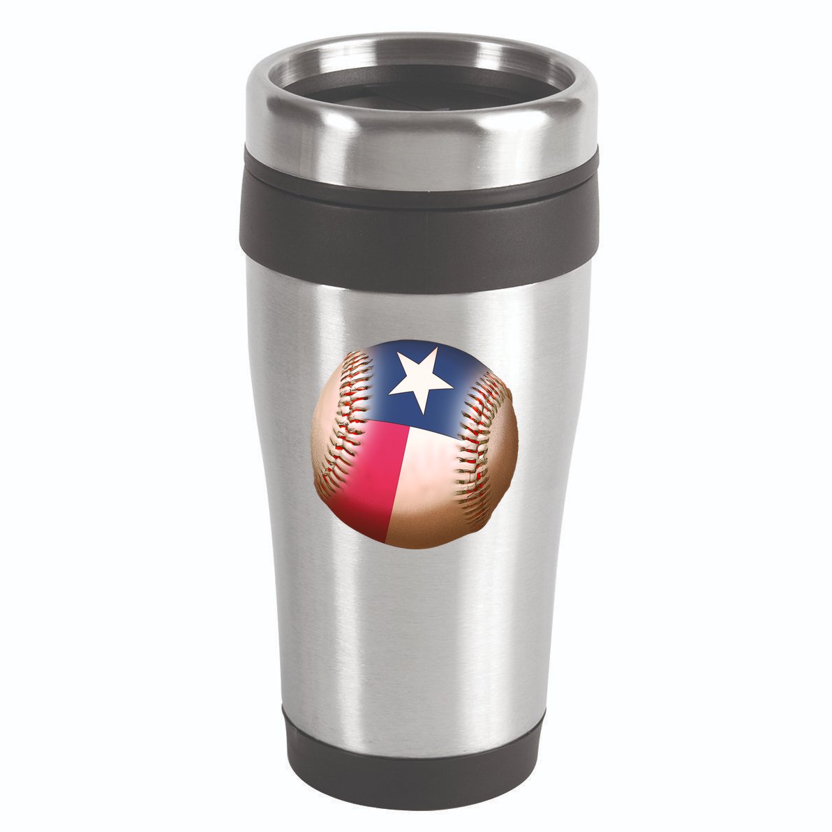 Texas State Flag Baseball Fan 16oz Travel Tumbler