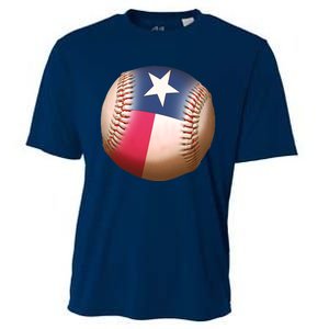 Texas State Flag Baseball Fan Cooling Performance Crew T-Shirt