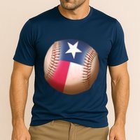 Texas State Flag Baseball Fan Cooling Performance Crew T-Shirt