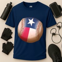 Texas State Flag Baseball Fan Cooling Performance Crew T-Shirt