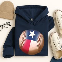 Texas State Flag Baseball Fan Hoodie