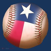 Texas State Flag Baseball Fan Drawstring Bag