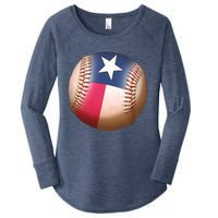 Texas State Flag Baseball Fan Women's Perfect Tri Tunic Long Sleeve Shirt