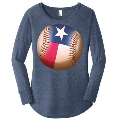 Texas State Flag Baseball Fan Women's Perfect Tri Tunic Long Sleeve Shirt