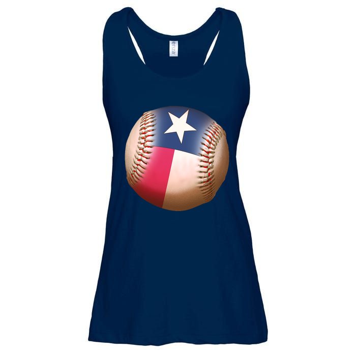 Texas State Flag Baseball Fan Ladies Essential Flowy Tank