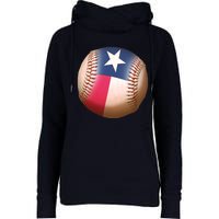 Texas State Flag Baseball Fan Womens Funnel Neck Pullover Hood