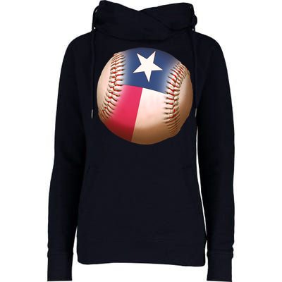 Texas State Flag Baseball Fan Womens Funnel Neck Pullover Hood