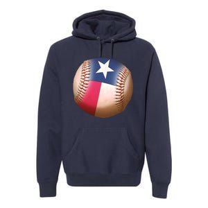 Texas State Flag Baseball Fan Premium Hoodie