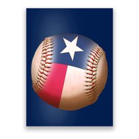 Texas State Flag Baseball Fan Poster