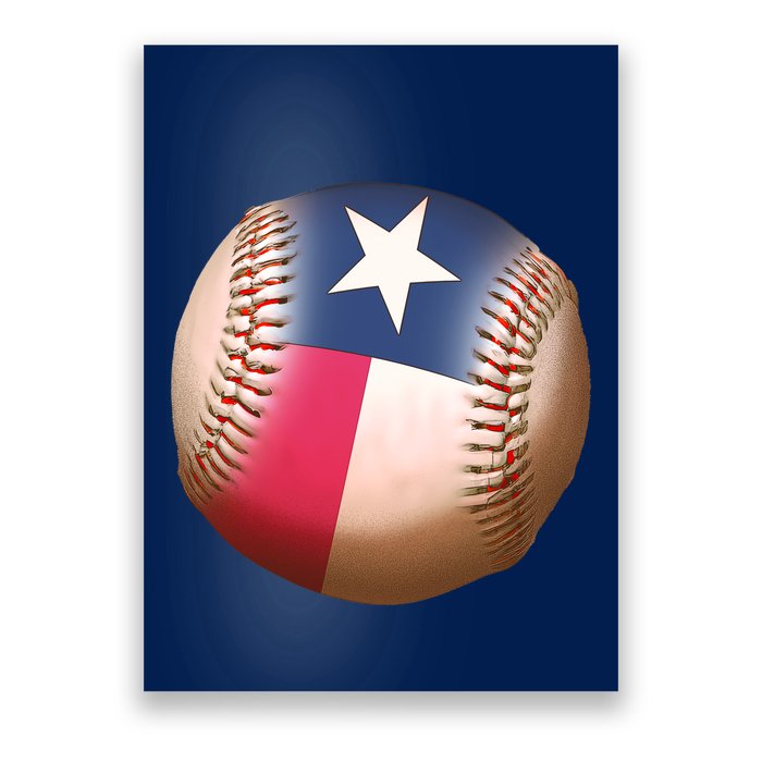 Texas State Flag Baseball Fan Poster
