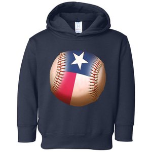 Texas State Flag Baseball Fan Toddler Hoodie