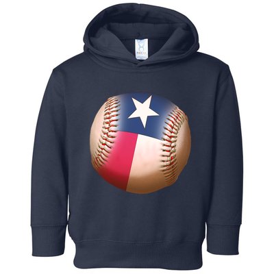 Texas State Flag Baseball Fan Toddler Hoodie