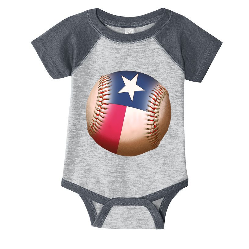 Texas State Flag Baseball Fan Infant Baby Jersey Bodysuit