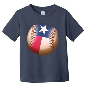 Texas State Flag Baseball Fan Toddler T-Shirt