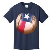 Texas State Flag Baseball Fan Kids T-Shirt