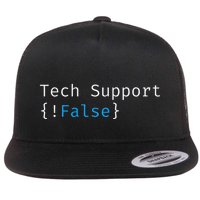 Tech Support  Funny Tech Gifts Tech Flat Bill Trucker Hat