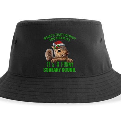 That Sound Funny Squeaky Sound Christmas Squirrel Sustainable Bucket Hat