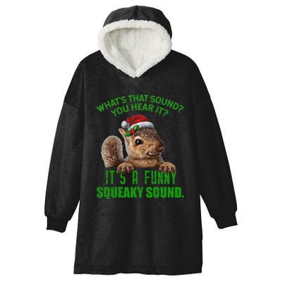 That Sound Funny Squeaky Sound Christmas Squirrel Hooded Wearable Blanket