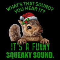 That Sound Funny Squeaky Sound Christmas Squirrel Drawstring Bag