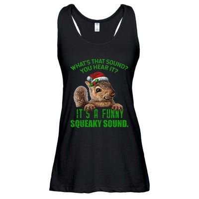 That Sound Funny Squeaky Sound Christmas Squirrel Ladies Essential Flowy Tank