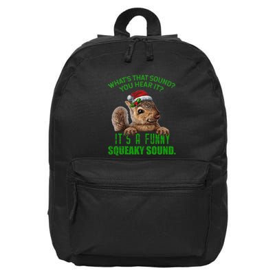 That Sound Funny Squeaky Sound Christmas Squirrel 16 in Basic Backpack