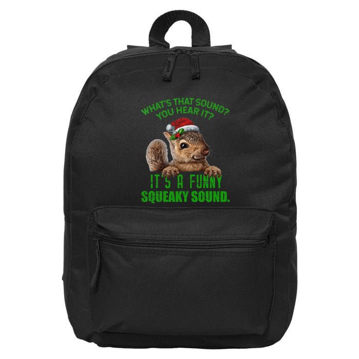 That Sound Funny Squeaky Sound Christmas Squirrel 16 in Basic Backpack