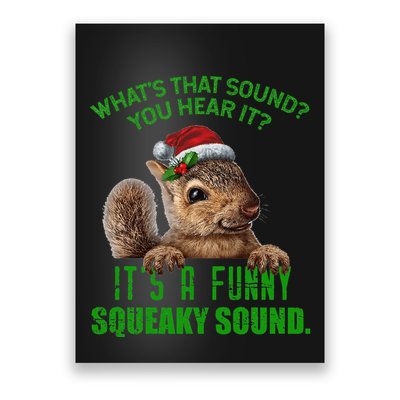 That Sound Funny Squeaky Sound Christmas Squirrel Poster