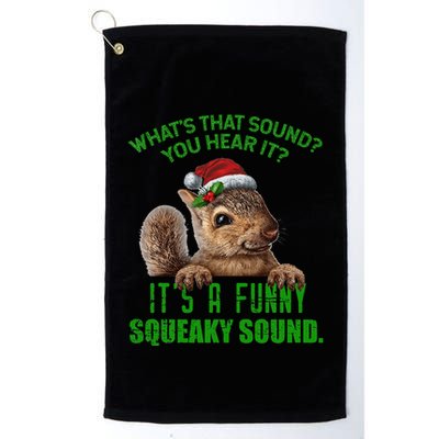 That Sound Funny Squeaky Sound Christmas Squirrel Golf Towel