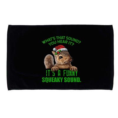 That Sound Funny Squeaky Sound Christmas Squirrel Microfiber Hand Towel