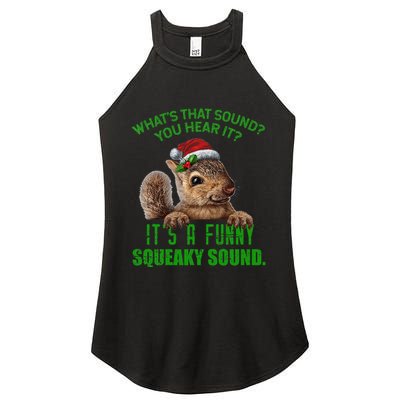 That Sound Funny Squeaky Sound Christmas Squirrel Women's Perfect Tri Rocker Tank
