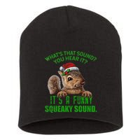 That Sound Funny Squeaky Sound Christmas Squirrel Short Acrylic Beanie