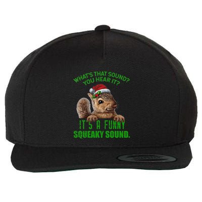 That Sound Funny Squeaky Sound Christmas Squirrel Wool Snapback Cap