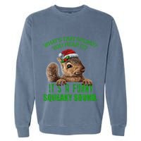 That Sound Funny Squeaky Sound Christmas Squirrel Garment-Dyed Sweatshirt