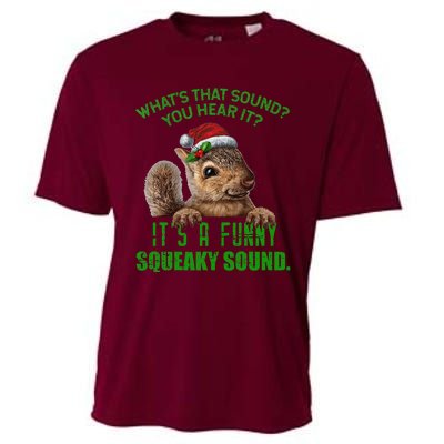 That Sound Funny Squeaky Sound Christmas Squirrel Cooling Performance Crew T-Shirt