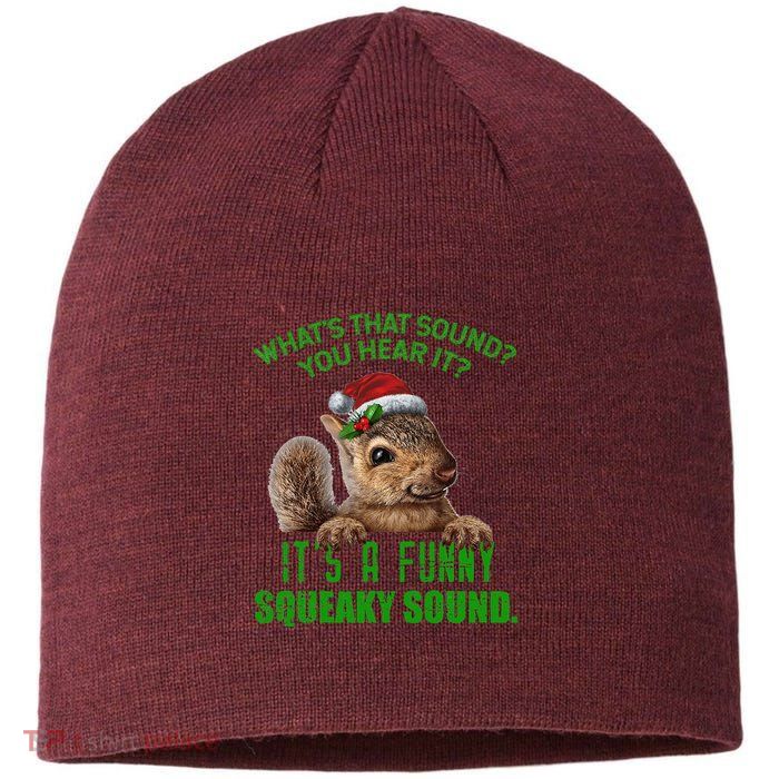 That Sound Funny Squeaky Sound Christmas Squirrel Sustainable Beanie