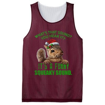 That Sound Funny Squeaky Sound Christmas Squirrel Mesh Reversible Basketball Jersey Tank