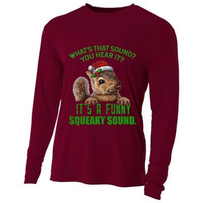 That Sound Funny Squeaky Sound Christmas Squirrel Cooling Performance Long Sleeve Crew