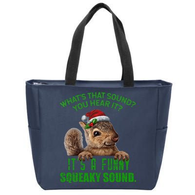 That Sound Funny Squeaky Sound Christmas Squirrel Zip Tote Bag